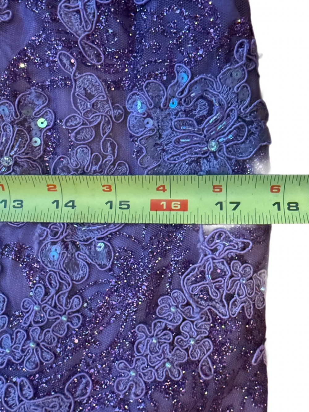 Jovani 1267 Purple Strapless Beaded Corset Mermaid Tulle Fairy Gown Sz 12 - Picture 12 of 16